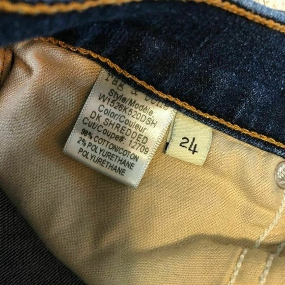 Rag & Bone Capri Destroy Skinny Dark Shredded - Picture 6 of 7